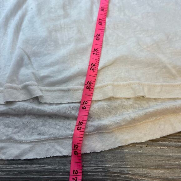 Free people Low Down Henley Top white sz M - Picture 7 of 9